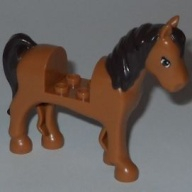 Lego kůň, tělová tmavší (6091702, 6055750)